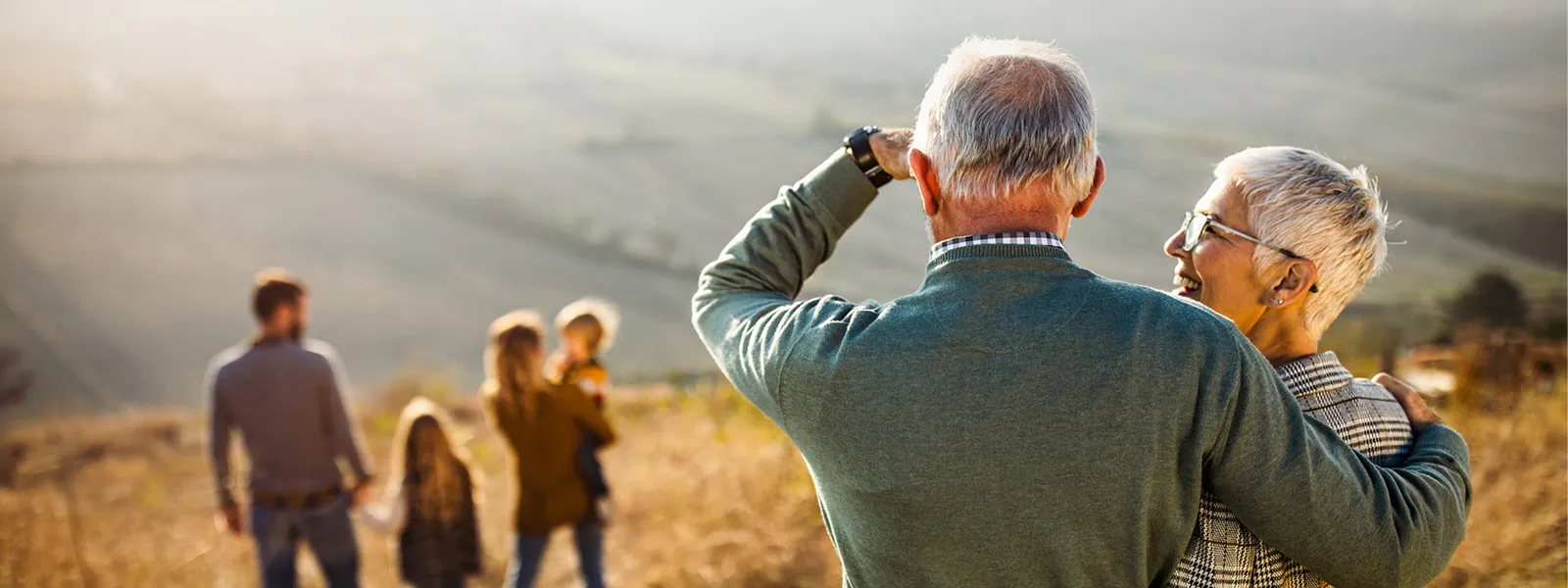 Family spending time together outdoors
