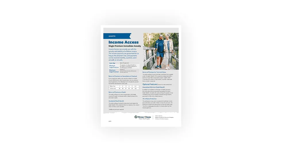 Income Access Highlights document cover