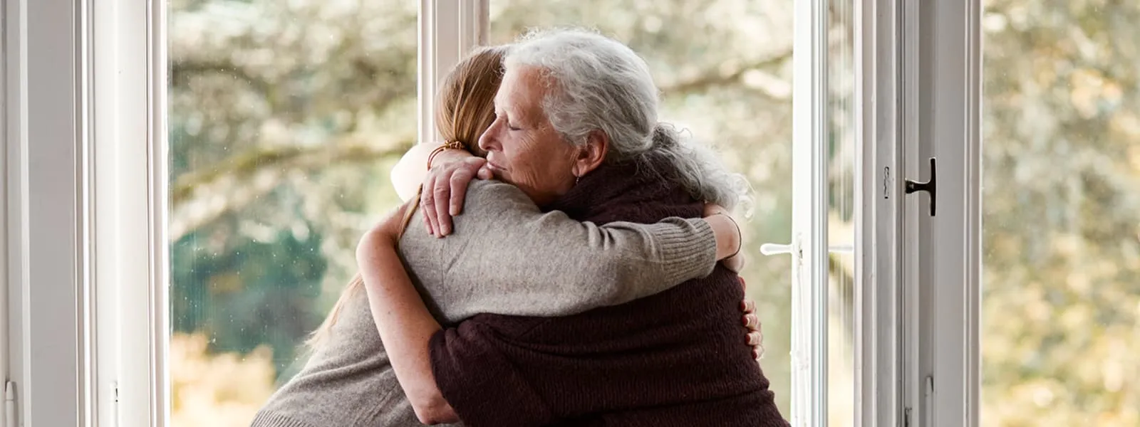 women hugging