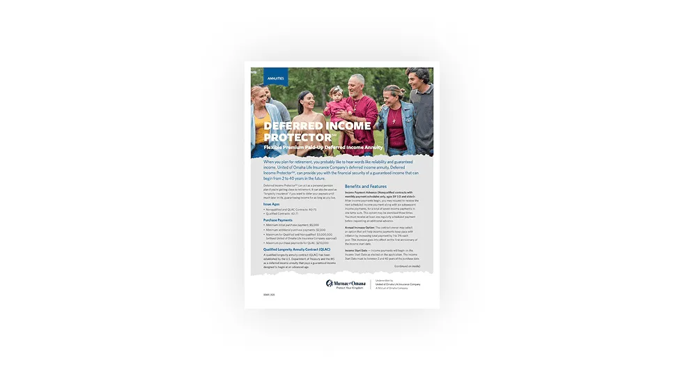 Deferred Income Protector Highlights document cover