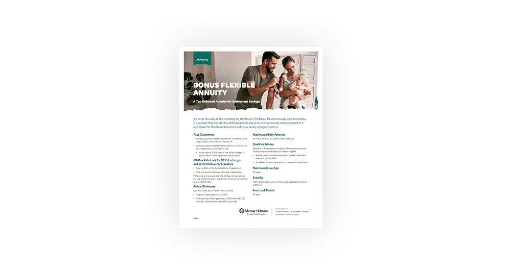 Bonus Flexible Annuity Highlights document cover