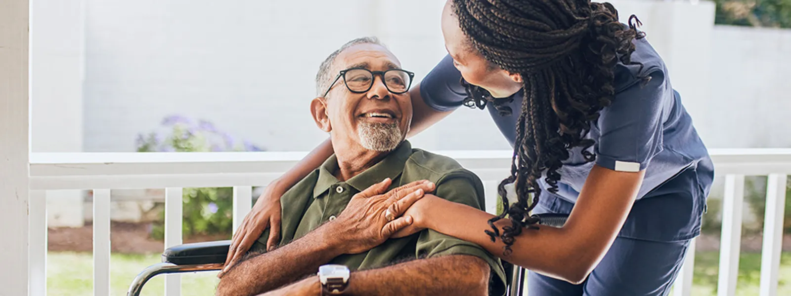 nurse comforting patient