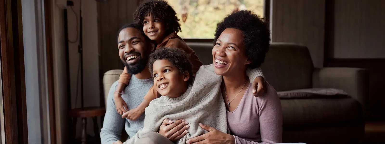 Family spends time with each other