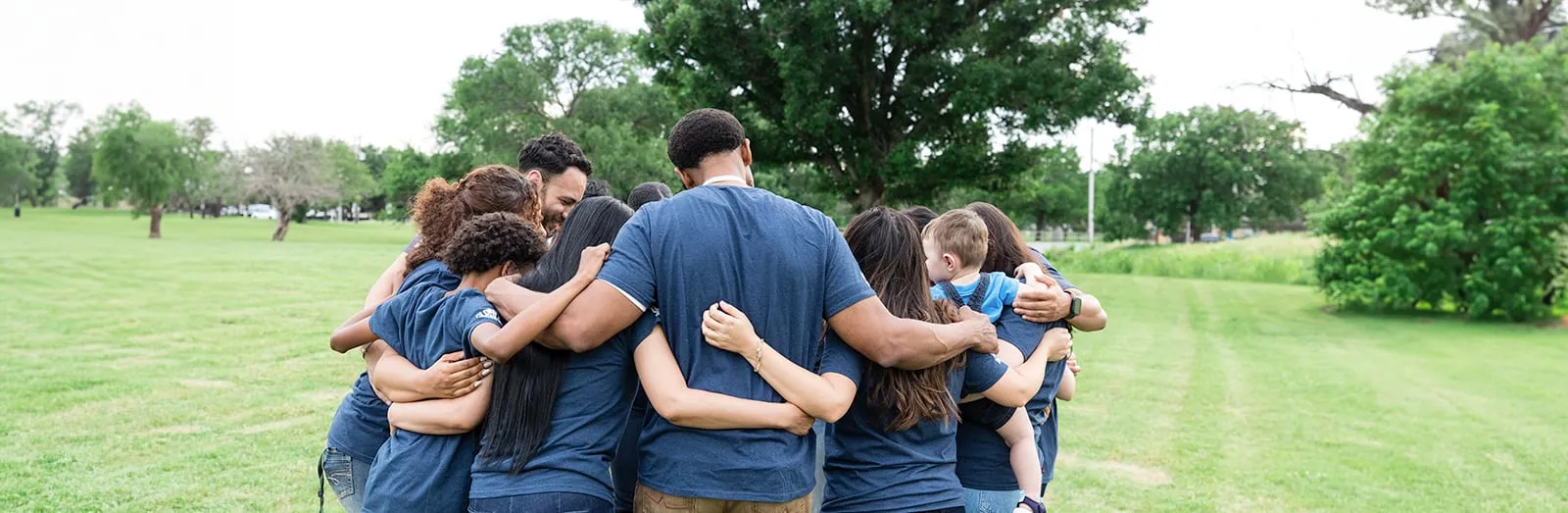 group in a huddle