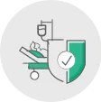 Icon of a medical shield