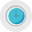 Illustration of blue clock