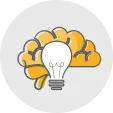 brain and lightbulb illustration