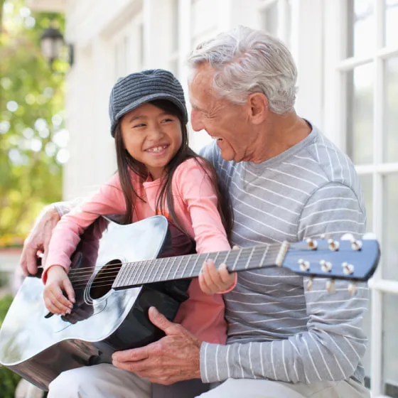 grandparents and grandaughter