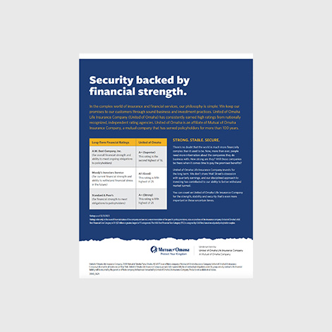 Image of Security Backed by Financial Strength