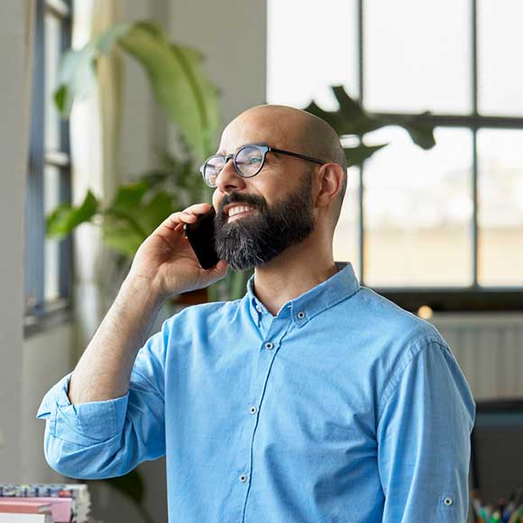 Man talking on phone