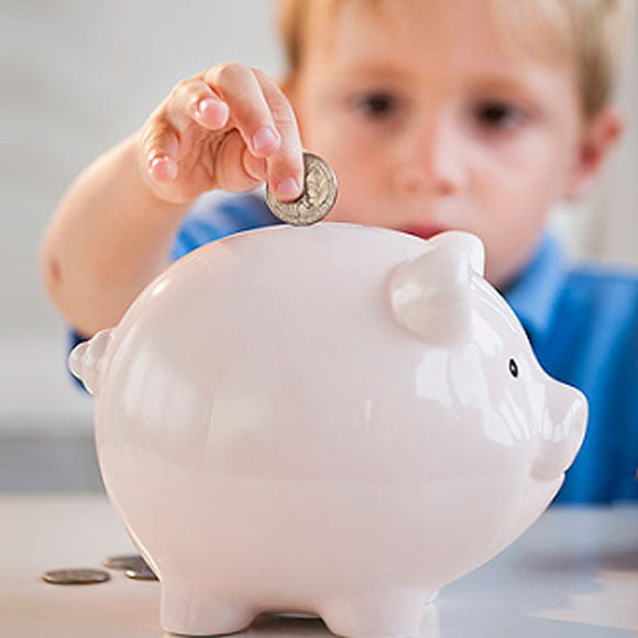 boy with piggy bank