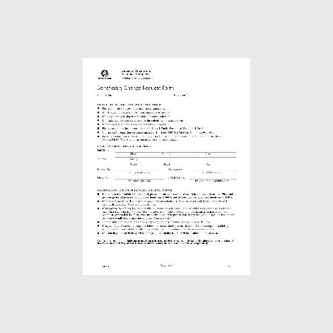 image of Beneficiary Change Request