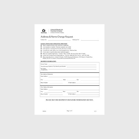 image of Address & Name Change Request