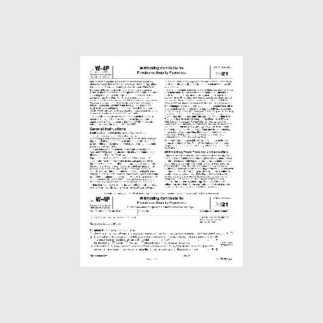 image of IRS Form W4-P
