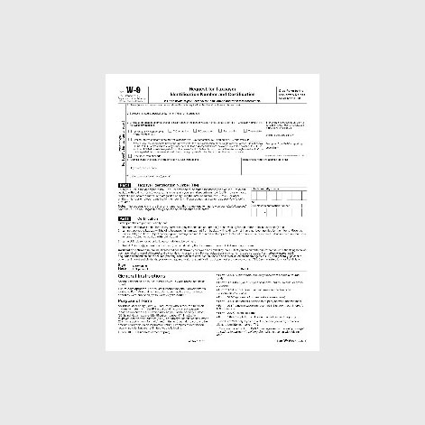 image of IRS Form W-9