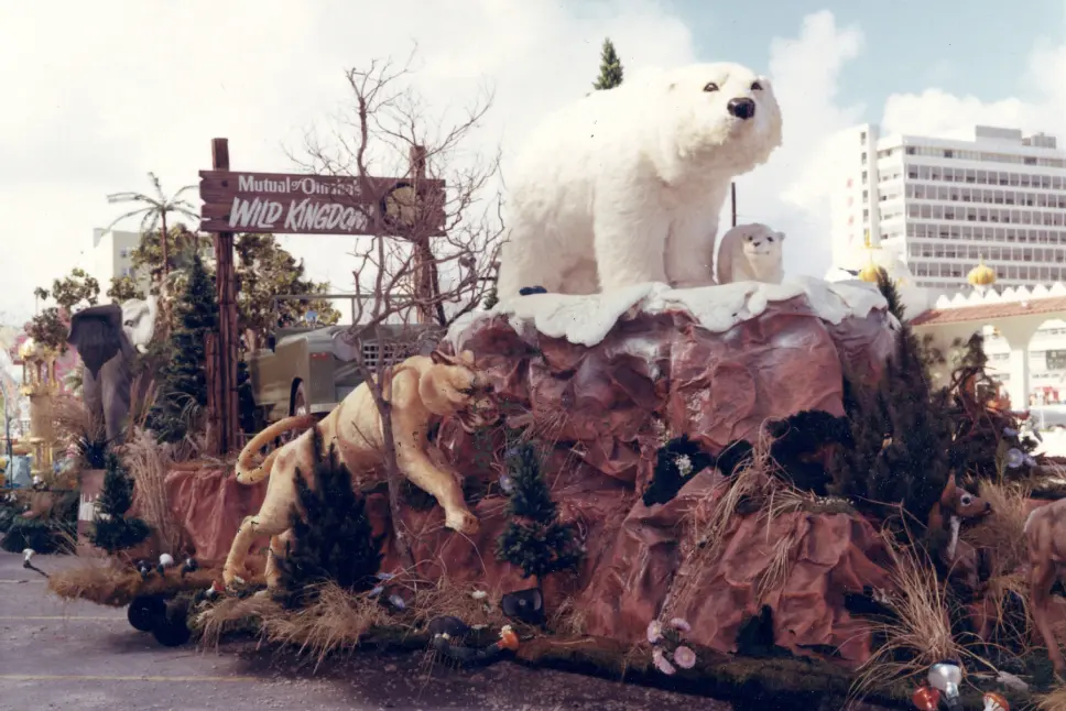 Wild Kingdom's float in the 1963 King Orange Jamboree Parade