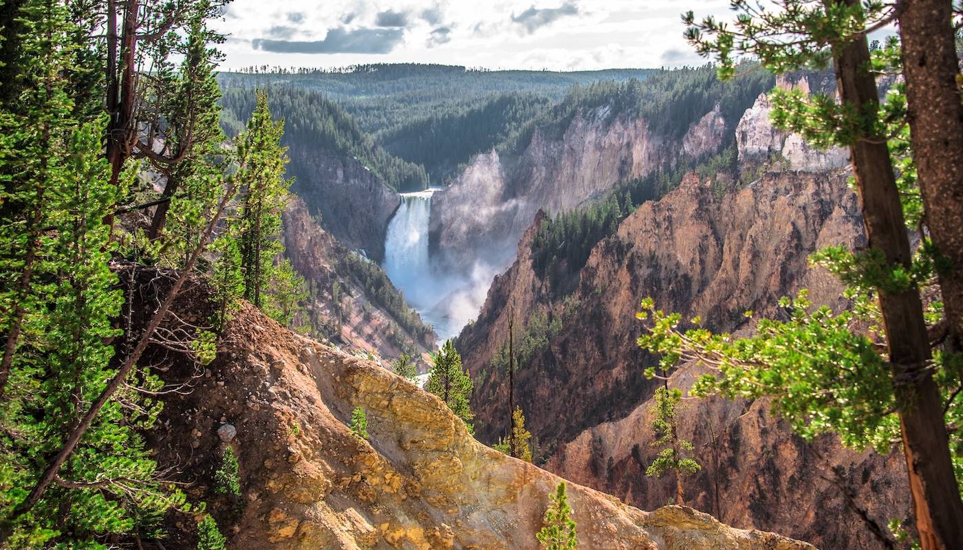 A waterfall in Yellowstone National Pack. 1991.