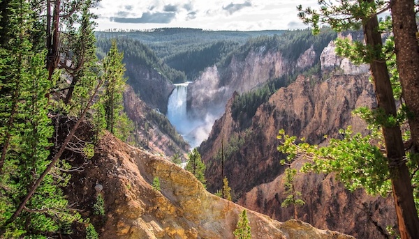 A waterfall in Yellowstone National Pack. 1991.